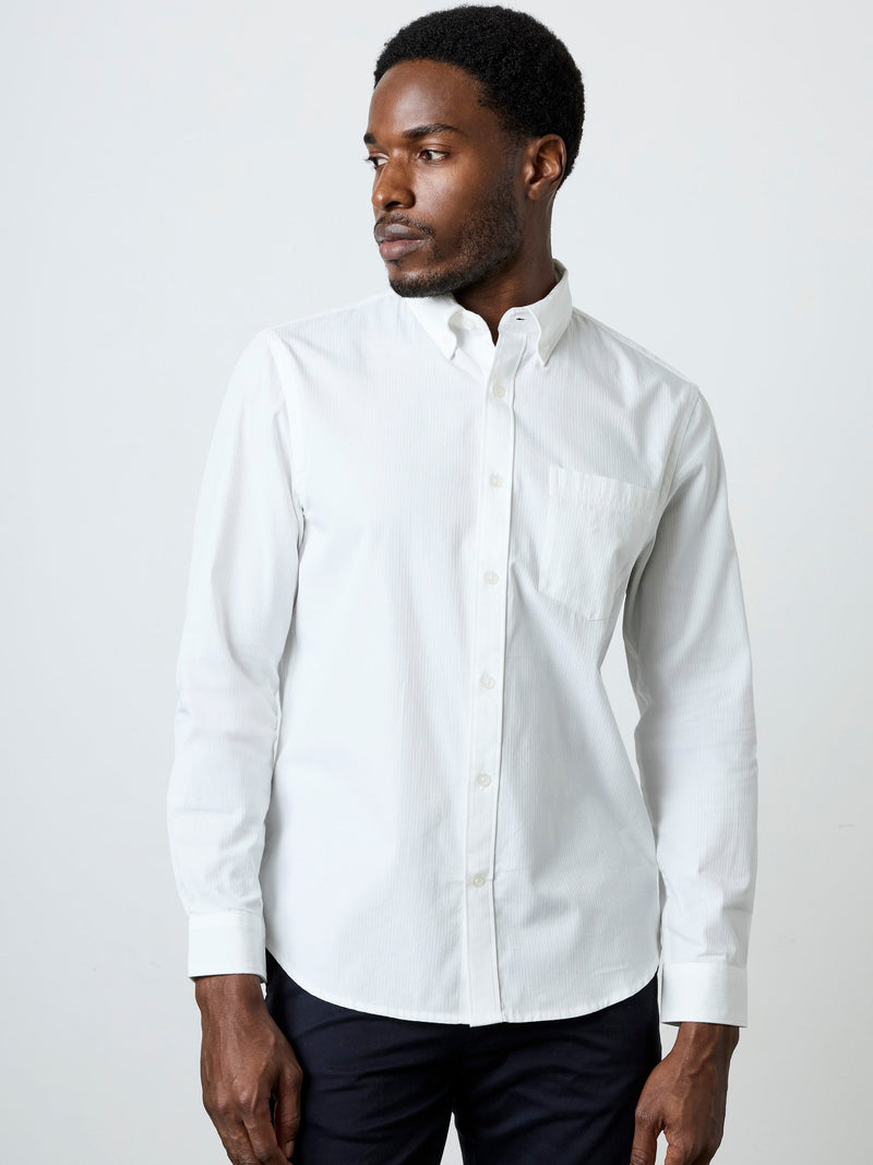 Long Sleeve Tonal Stripe Shirt
