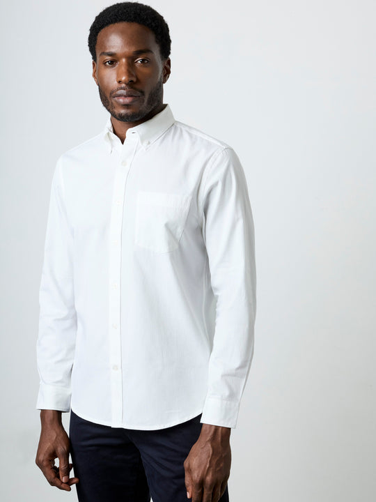Long Sleeve Tonal Stripe Shirt