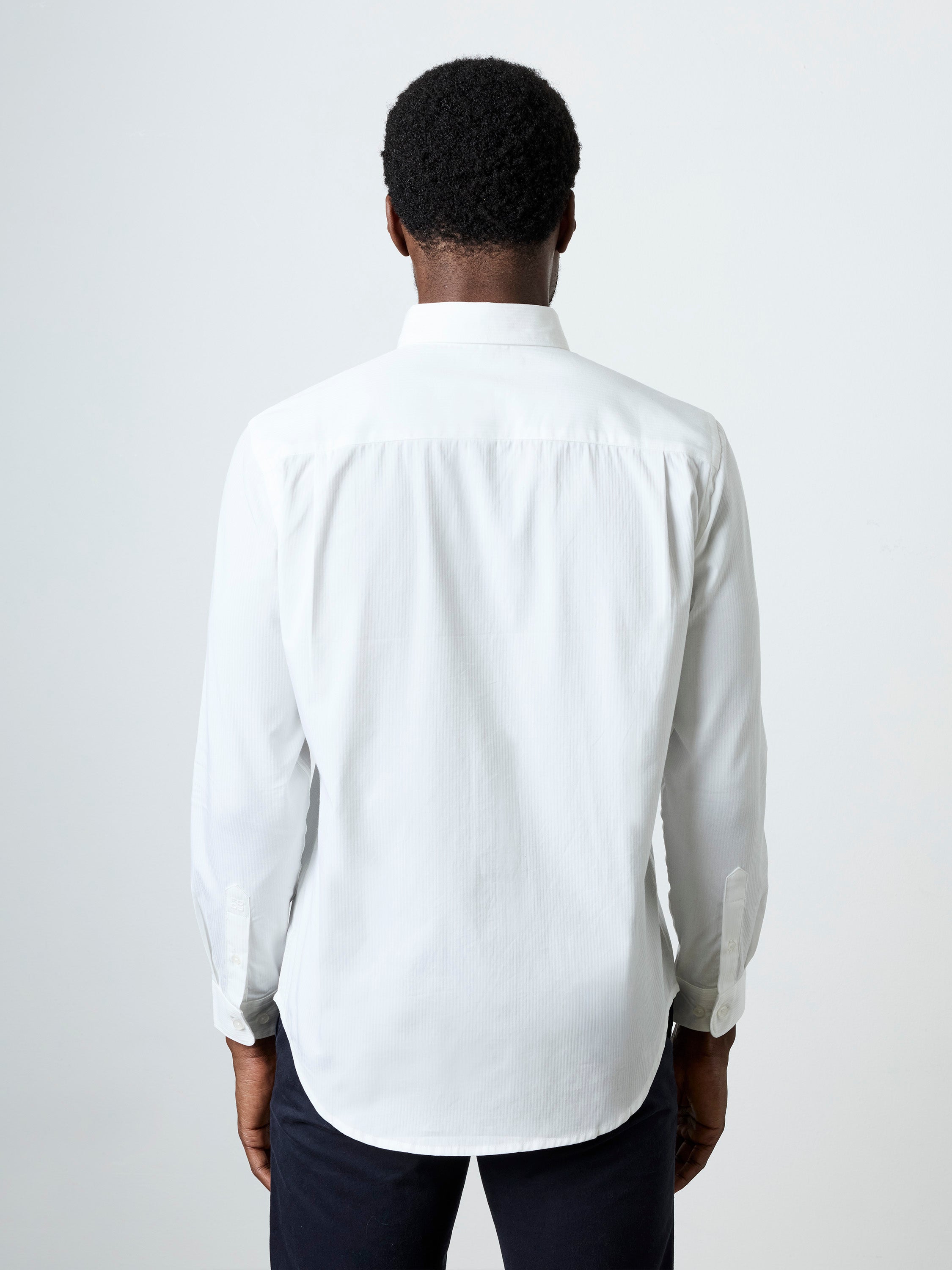 Long Sleeve Tonal Stripe Shirt