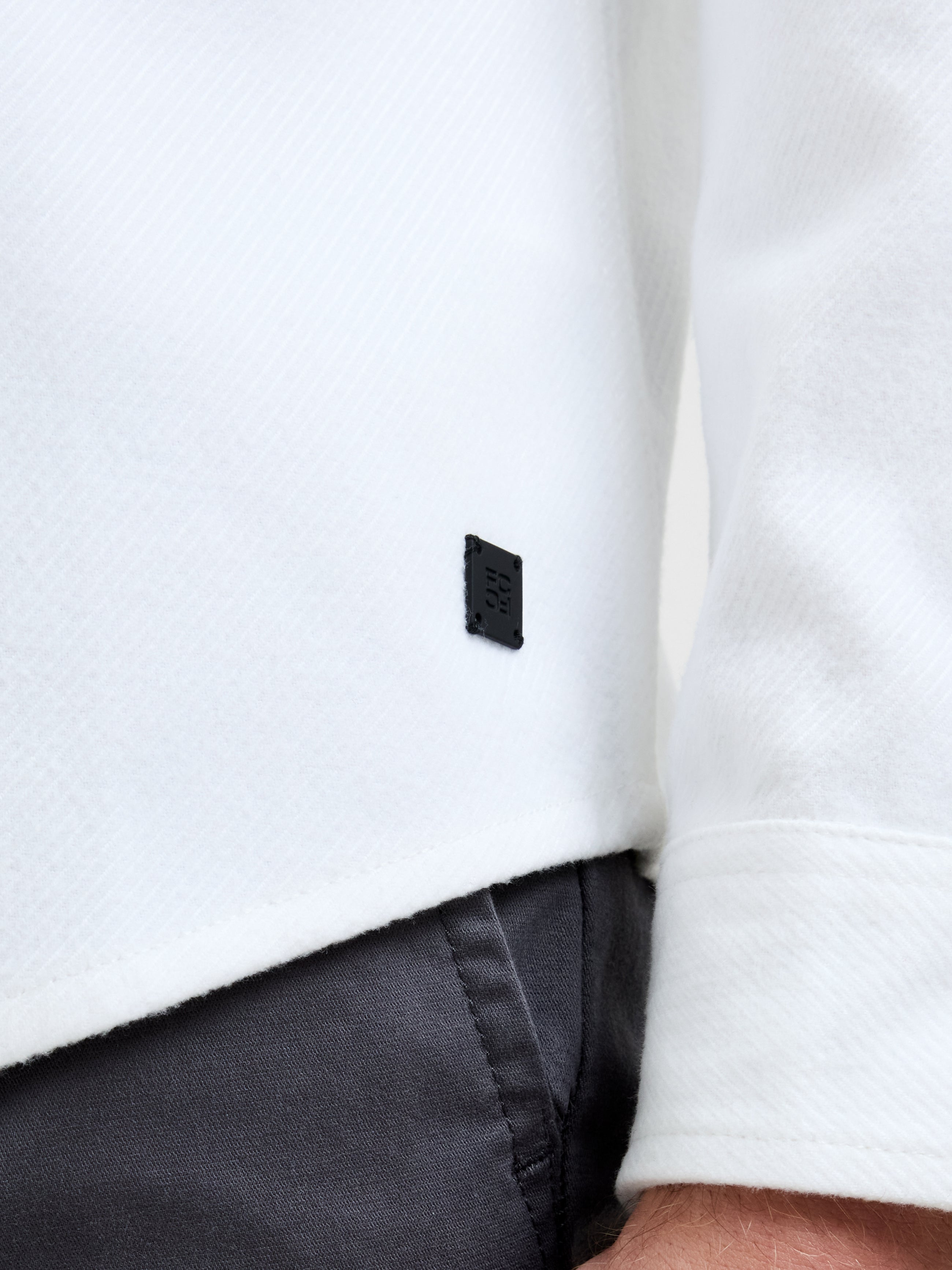 Viscose Blend Twill Long Sleeve Shirt