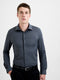 Slim Fit Wool Blend Long Sleeve Shirt
