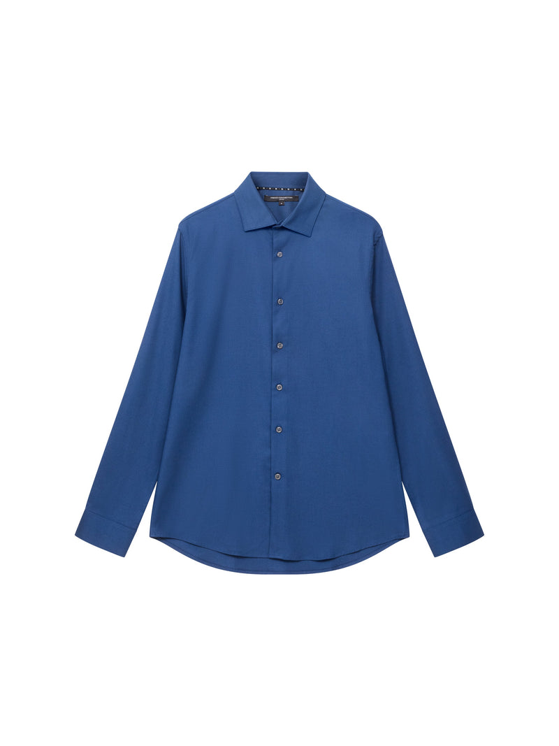 Slim Fit Wool Blend Long Sleeve Shirt