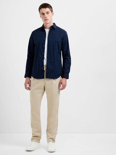 Long Sleeve Regular Fit Geo Line Shirt
