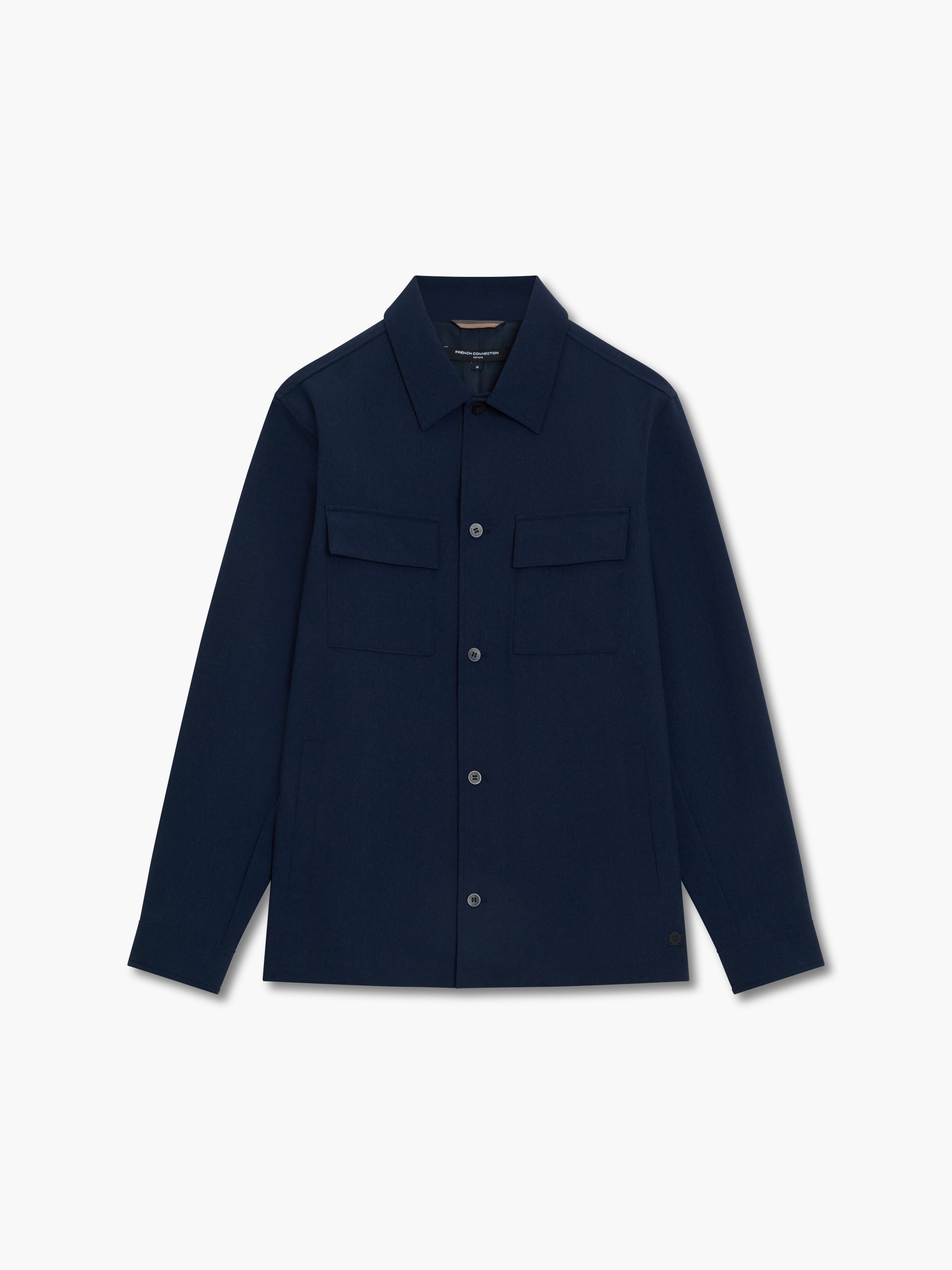 Button-Through Flap Chest Pocket Jacket