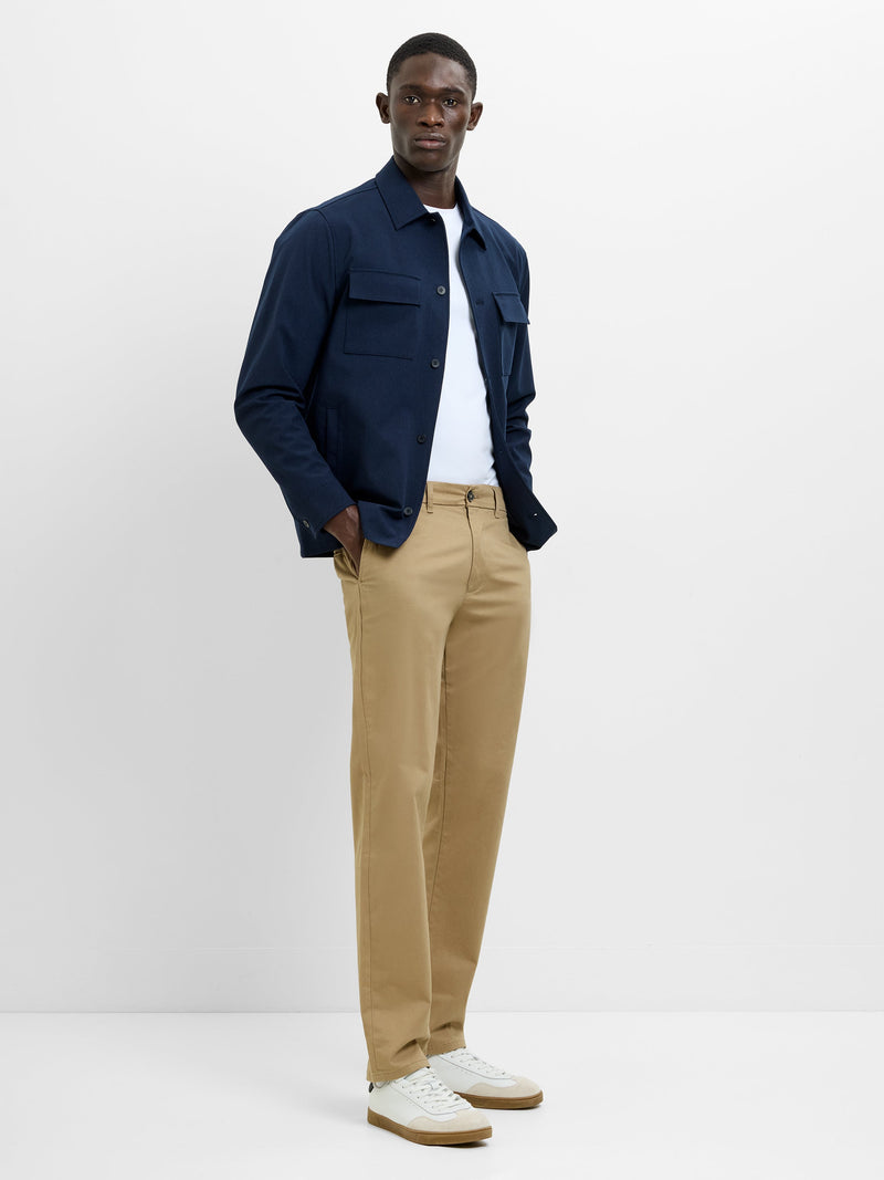 Button-Through Flap Chest Pocket Jacket