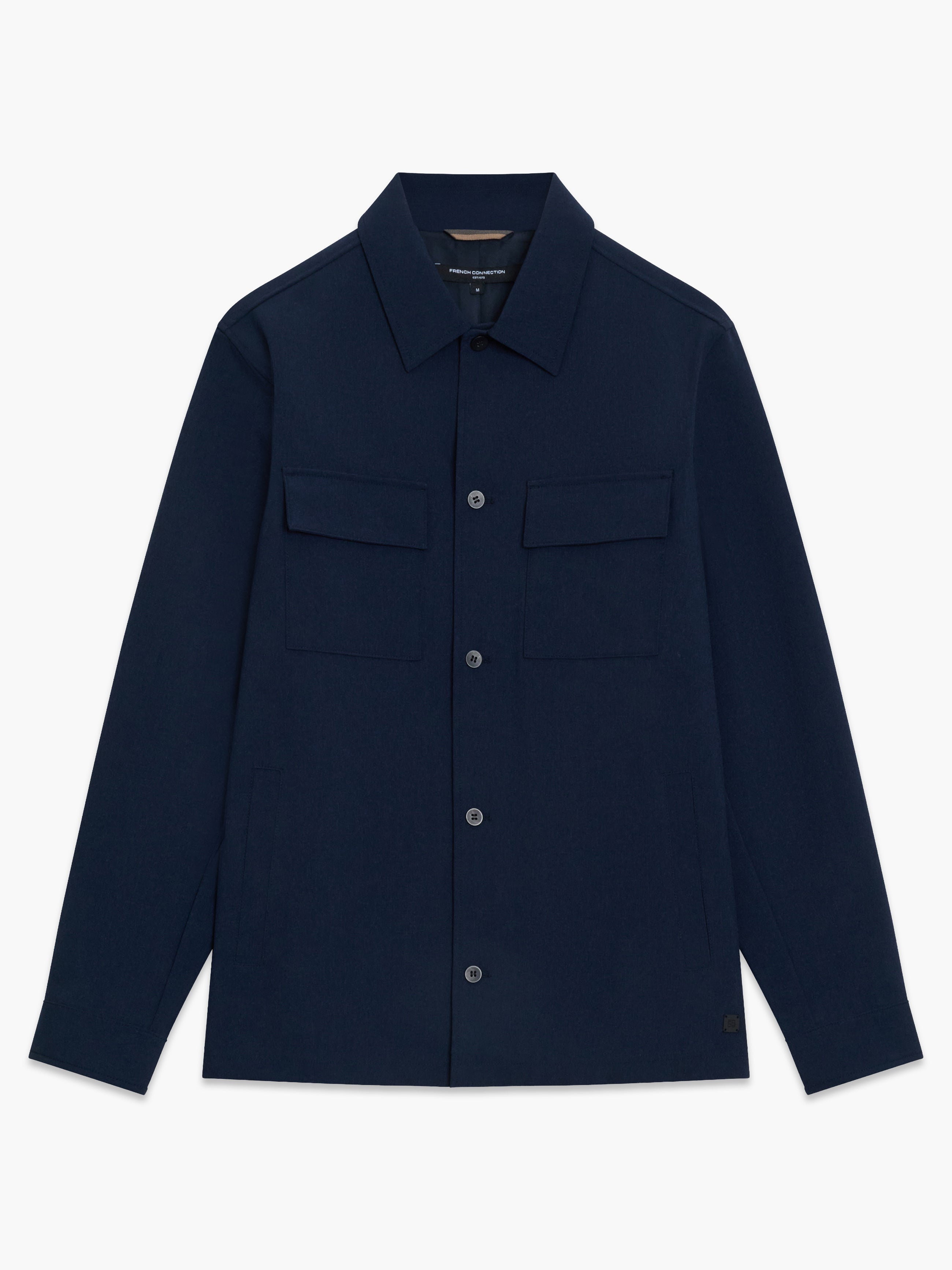 Button-Through Flap Chest Pocket Jacket