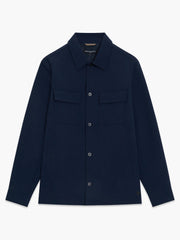 Button Through Navy Blue Utility Jacket