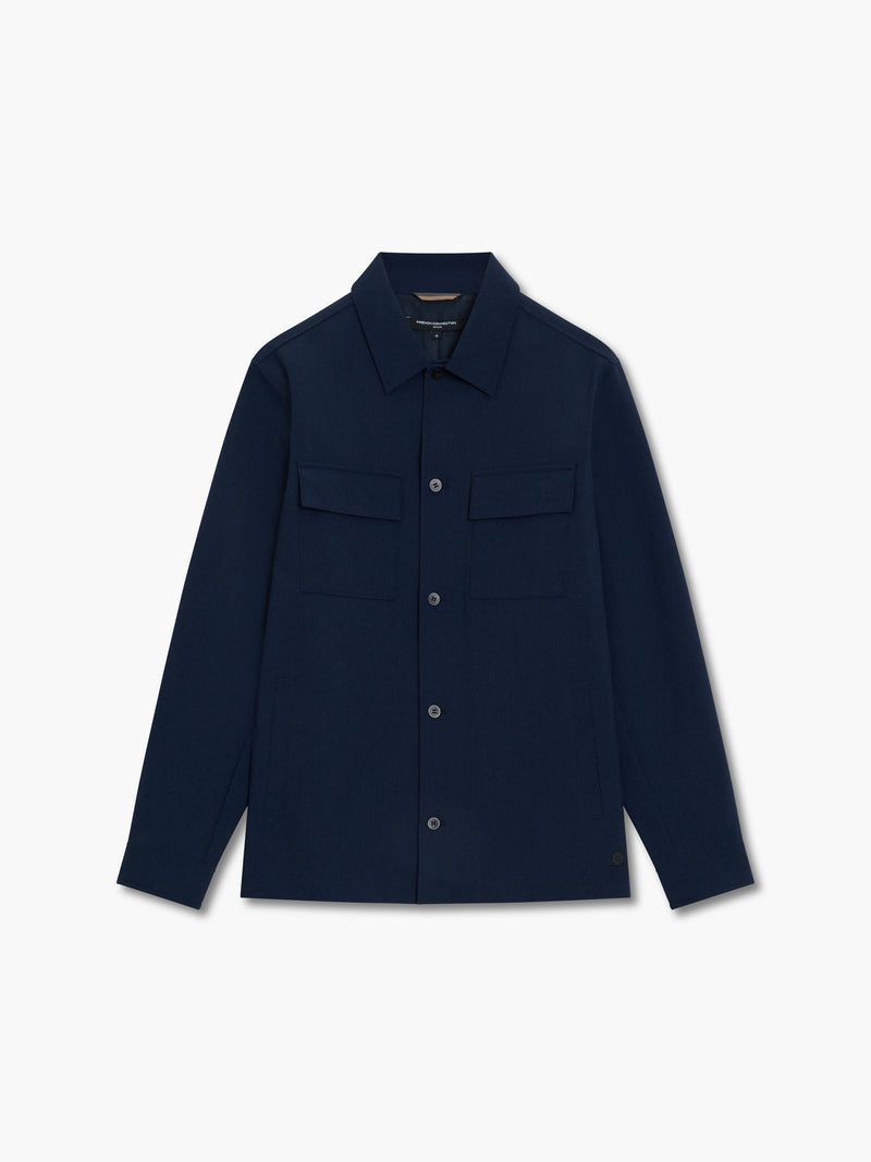 Button-Through Flap Chest Pocket Jacket