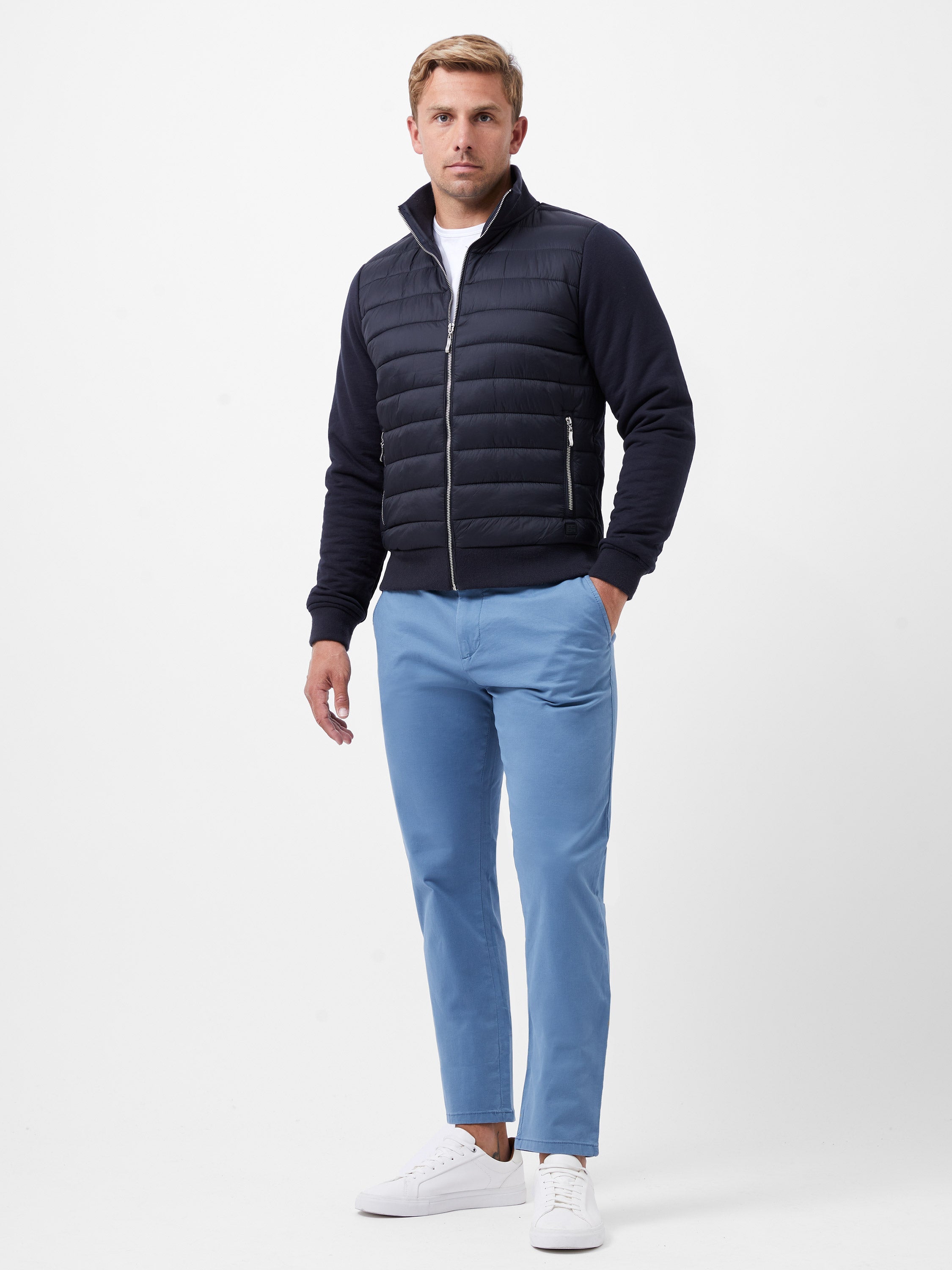 メンズウェア BRIEFING HYBRID PADDED JACKET NAVY F17862s.jpg