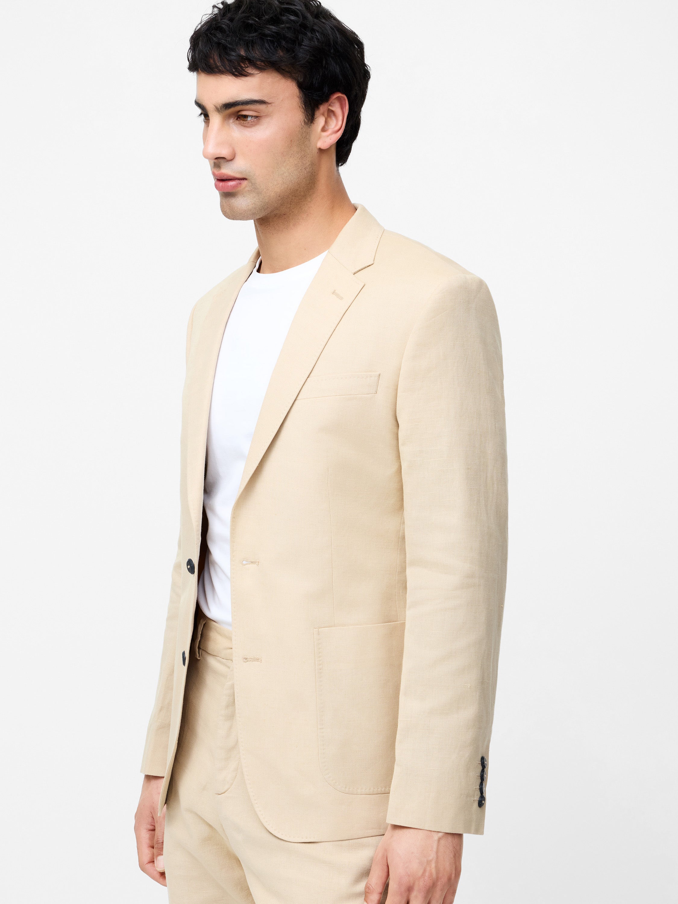 Linen Suit Jacket Sand | French Connection EU