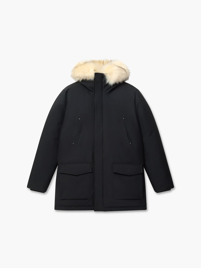 Padded Faux Fur Hooded Parka Coat