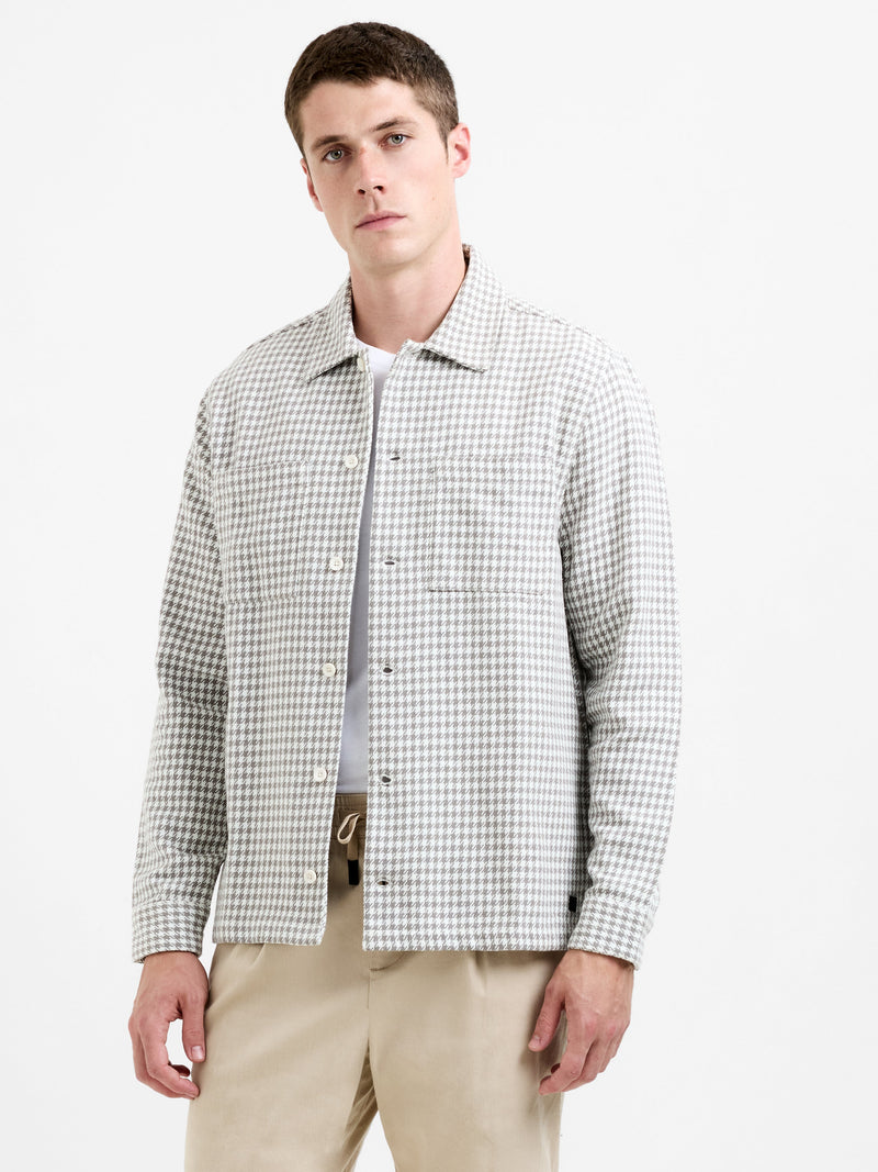 Houndstooth Button Through Jacket