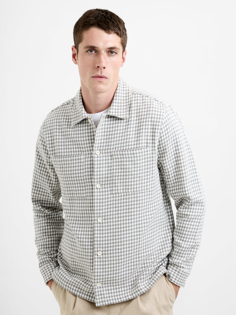 Houndstooth Button Through Jacket