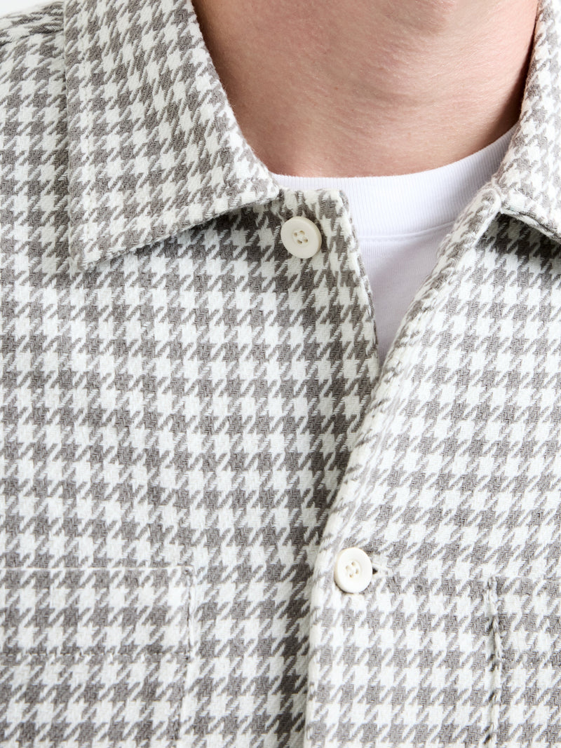 Houndstooth Button Through Jacket