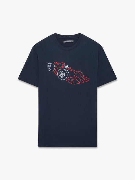 Racing Car Embroidered T-Shirt