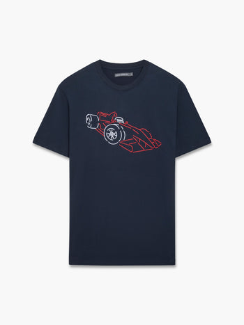 Racing Car Embroidered T-Shirt