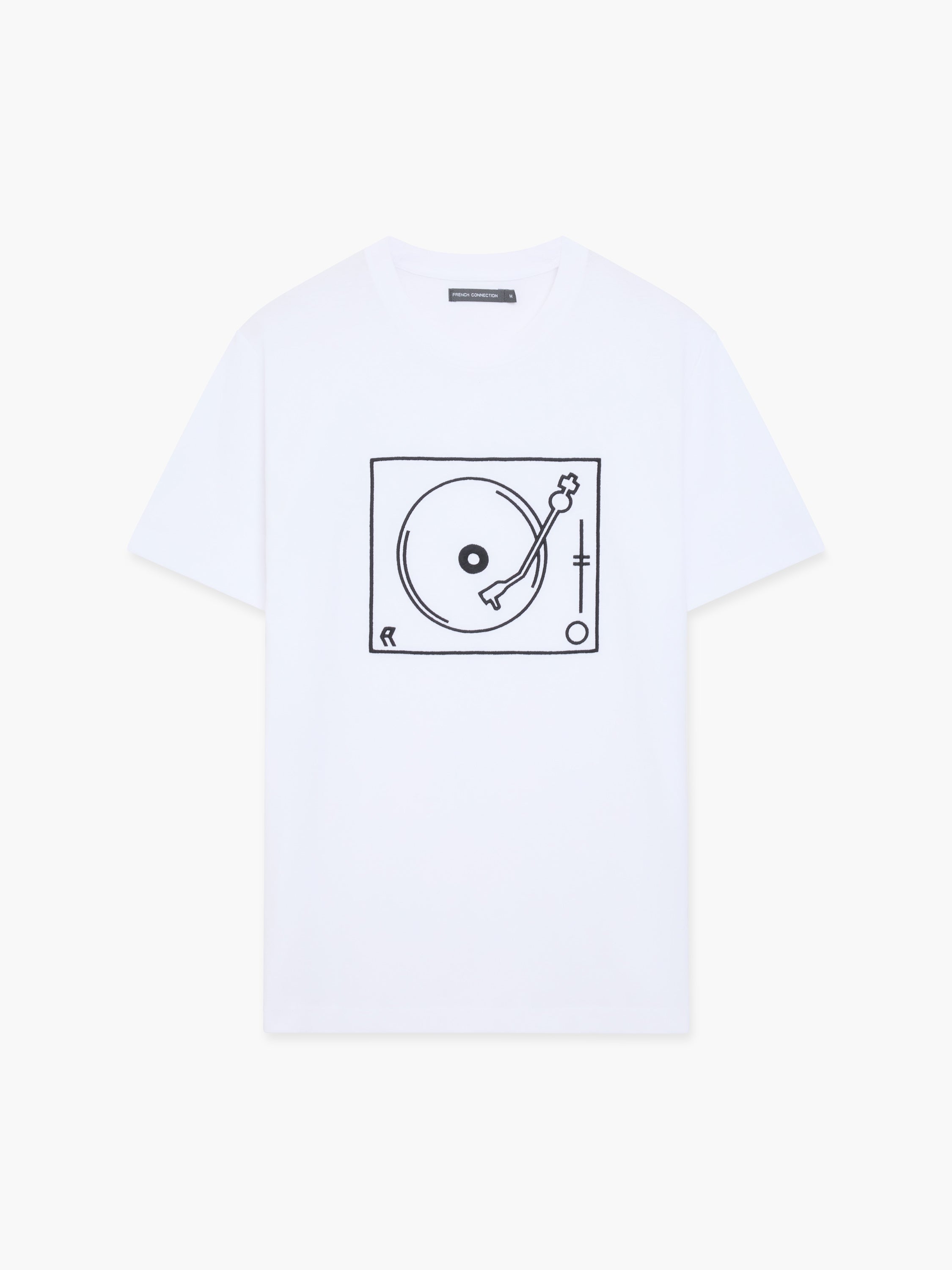 Short Sleeve Turntable Embroidered Graphic T-Shirt