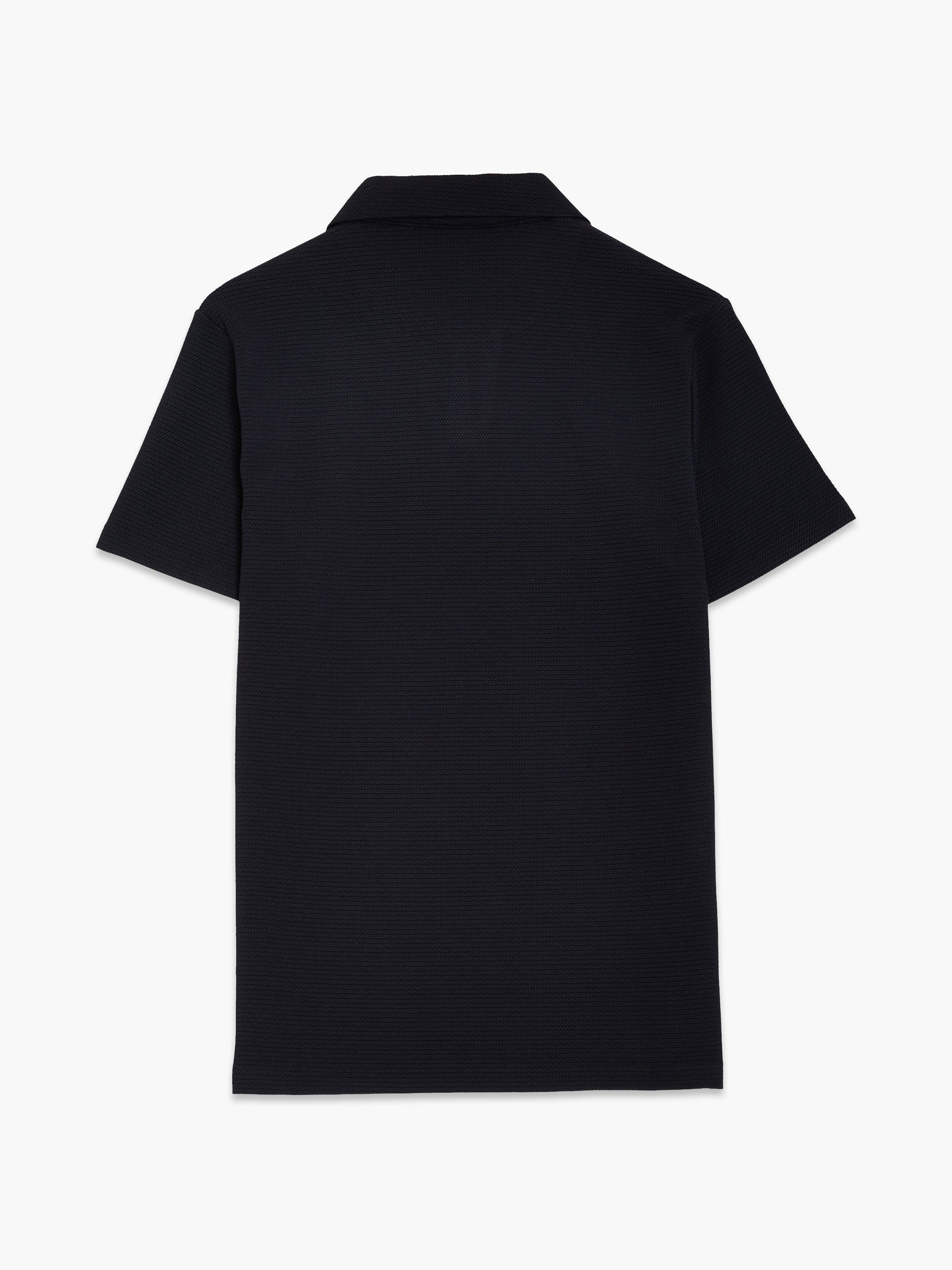 Short Sleeve Pointelle Knit Trophy Polo Shirt