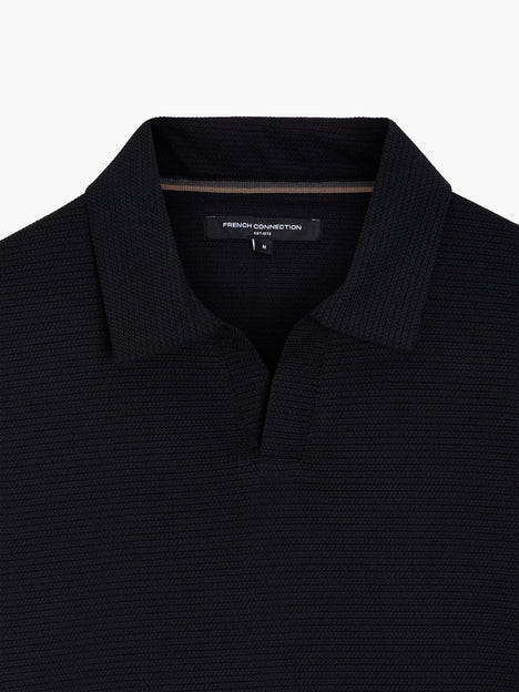 Short Sleeve Pointelle Knit Trophy Polo Shirt