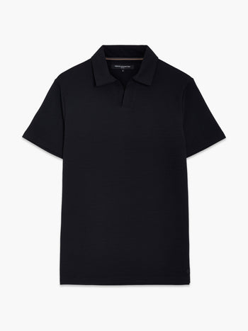 Short Sleeve Pointelle Knit Trophy Polo Shirt
