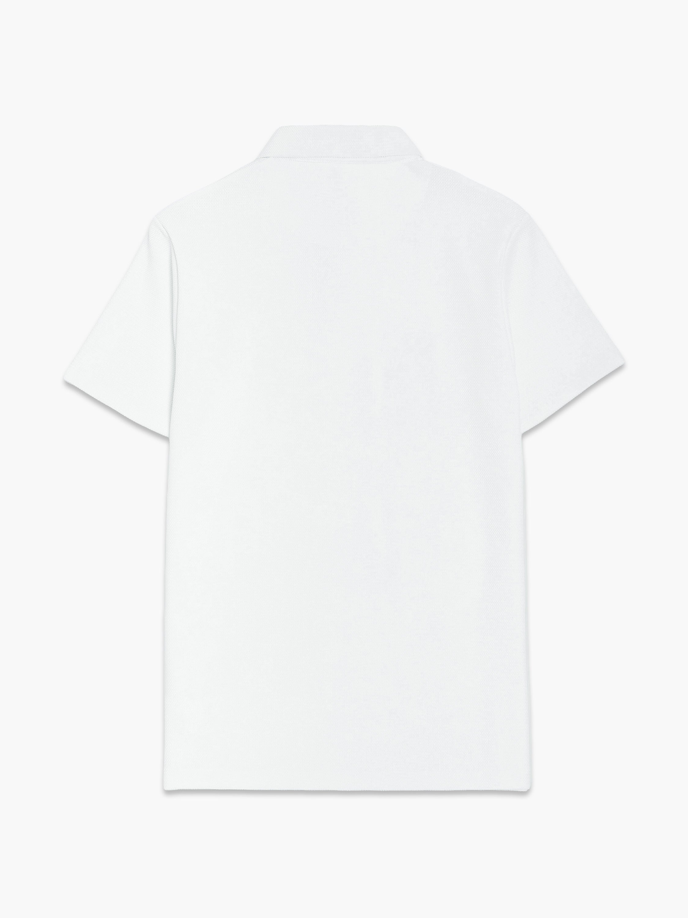 Short Sleeve Pointelle Knit Trophy Polo Shirt
