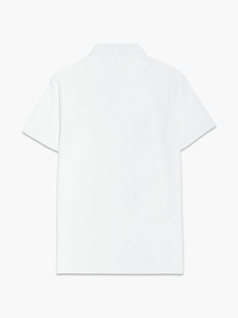 Short Sleeve Pointelle Knit Trophy Polo Shirt