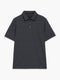 Short Sleeve Box Texture Dark Grey Polo Shirt