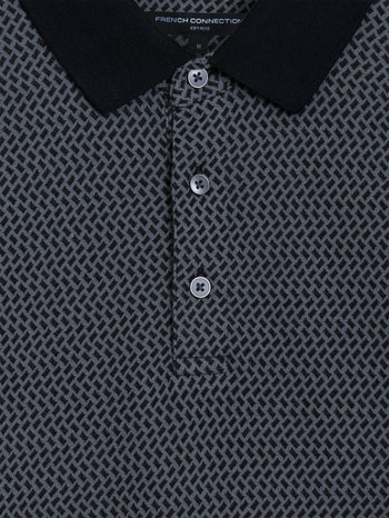 Short Sleeve Geo Polo Shirt