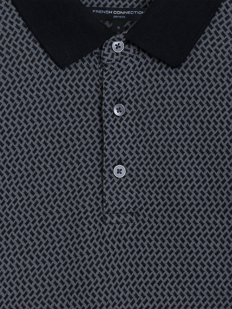 Short Sleeve Geo Polo Shirt