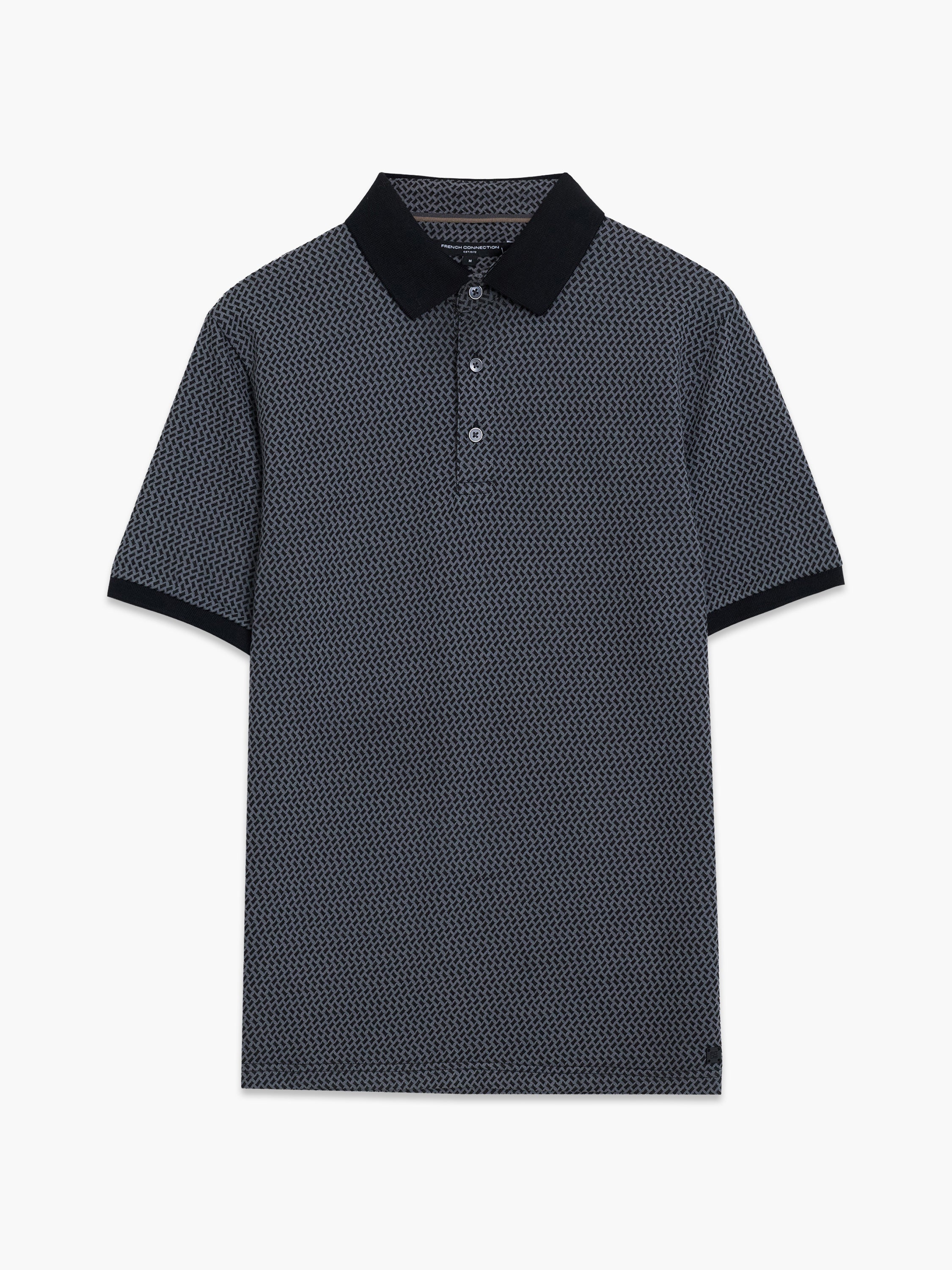 Short Sleeve Geo Polo Shirt