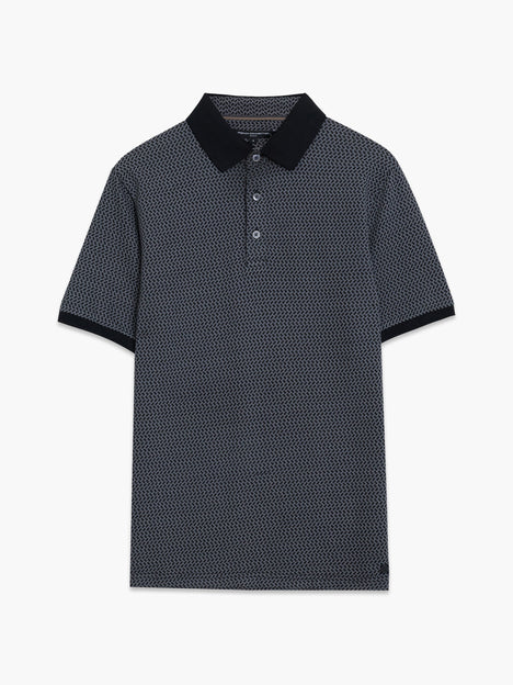 Short Sleeve Geo Polo Shirt