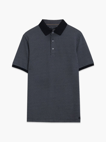 Short Sleeve Geo Polo Shirt