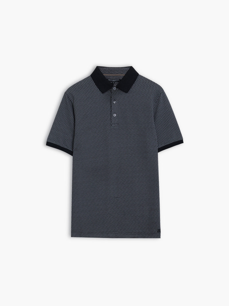 Short Sleeve Geo Polo Shirt