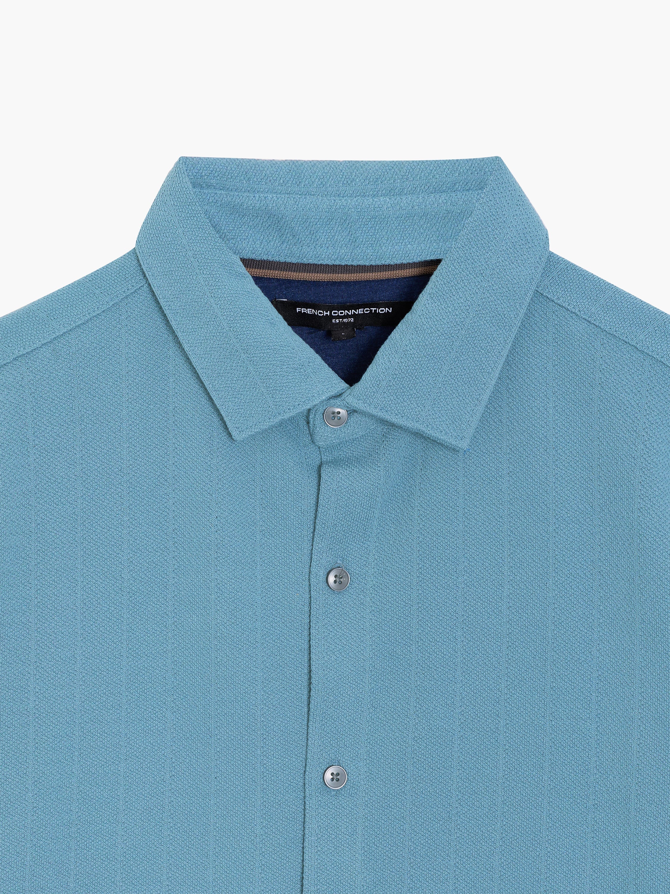 Short Sleeve Vertical Knit Polo Shirt
