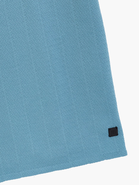 Short Sleeve Vertical Knit Polo Shirt