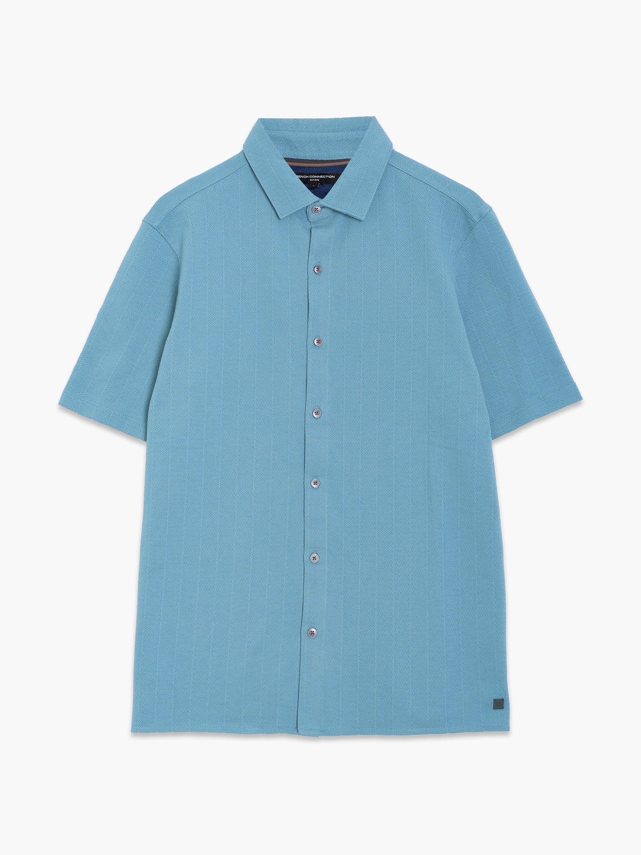 Short Sleeve Vertical Knit Polo Shirt
