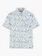 Short Sleeve Ink Flower Printed Shirt