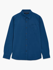 Long Sleeve Soft Jersey Pocket Dark Blue Shirt