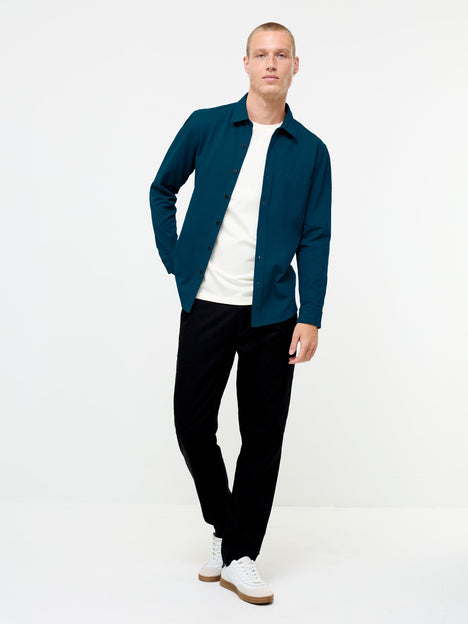 Long Sleeve Soft Jersey Pocket Shirt