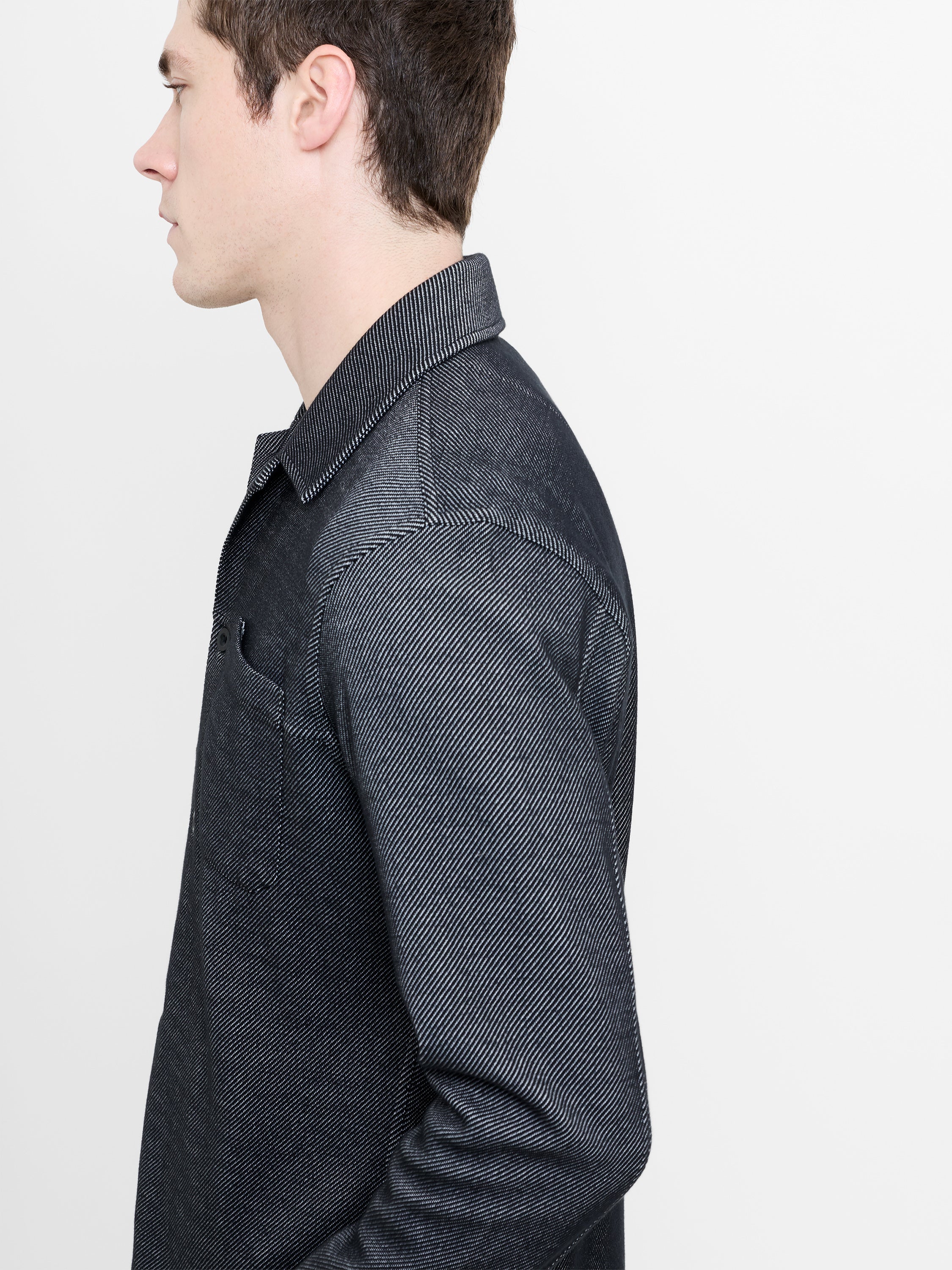 Long Sleeve Diagonal Stripe Jersey Shirt