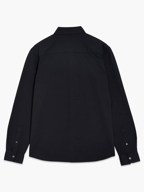 Long Sleeve Soft Box Textured Pocket Shirt