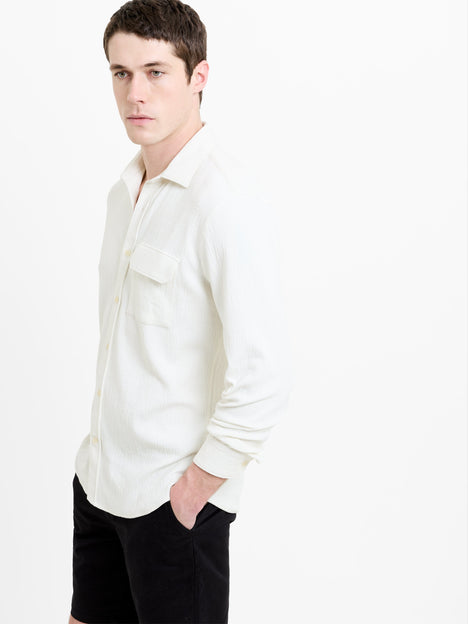 Long Sleeve Soft Line Pocket Shirt