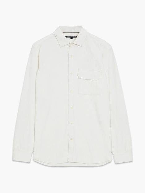 Long Sleeve Soft Line Pocket Shirt