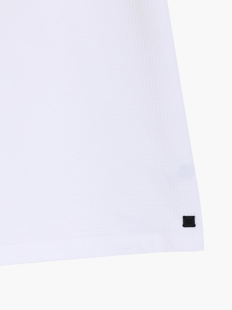 Short Sleeve Micro Seersucker Stripe T-Shirt