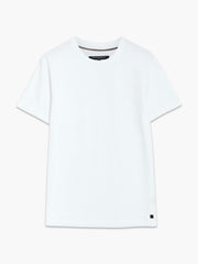 Short Sleeve Micro Seersucker White Stripe T-Shirt