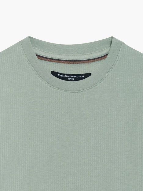 Short Sleeve Micro Seersucker Stripe T-Shirt