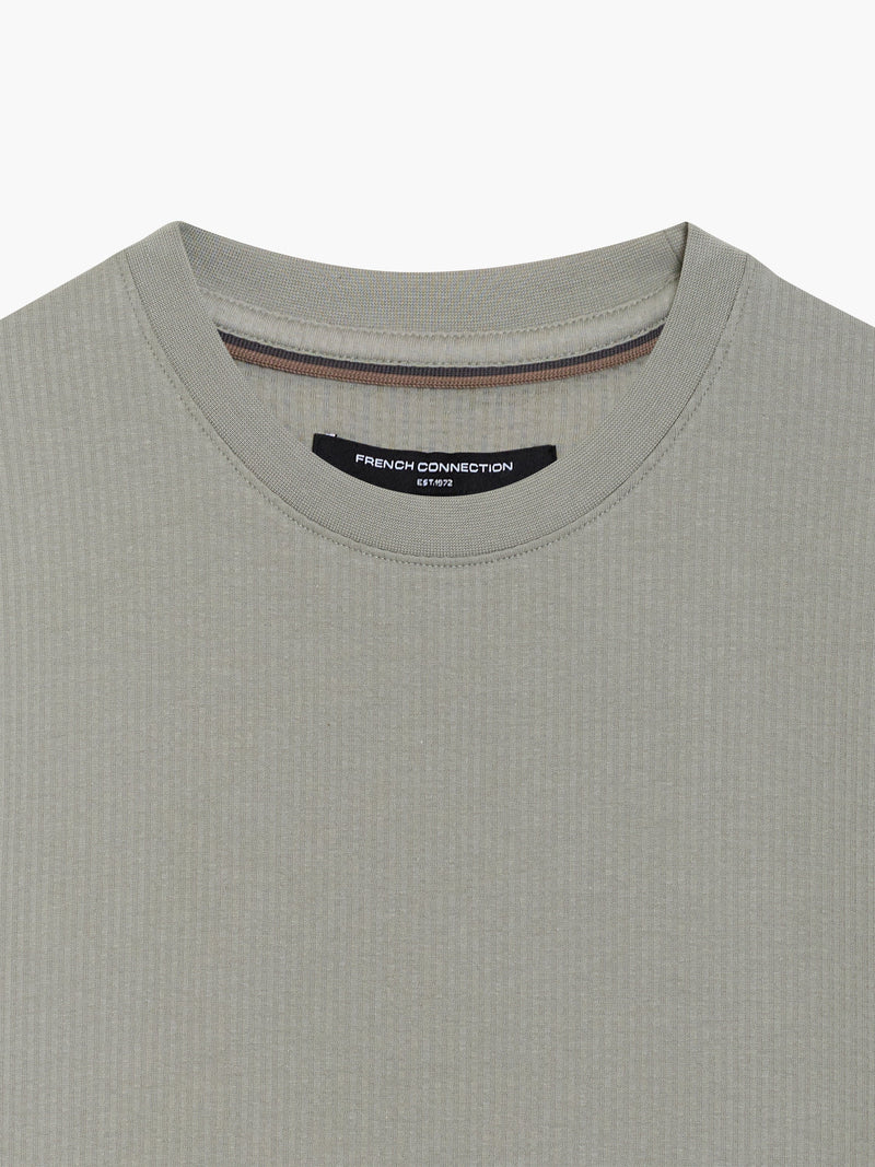 Short Sleeve Micro Seersucker Stripe T-Shirt