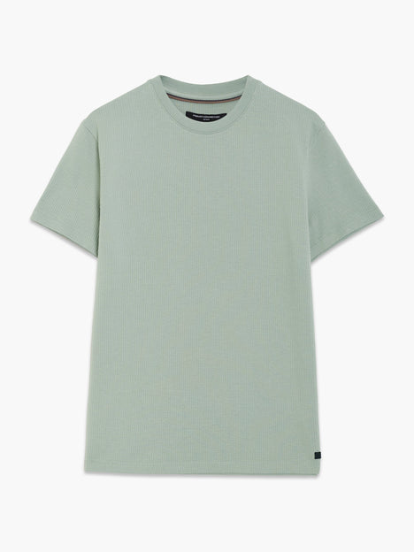 Short Sleeve Micro Seersucker Stripe T-Shirt