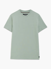 Short Sleeve Micro Seersucker Green Stripe T-Shirt