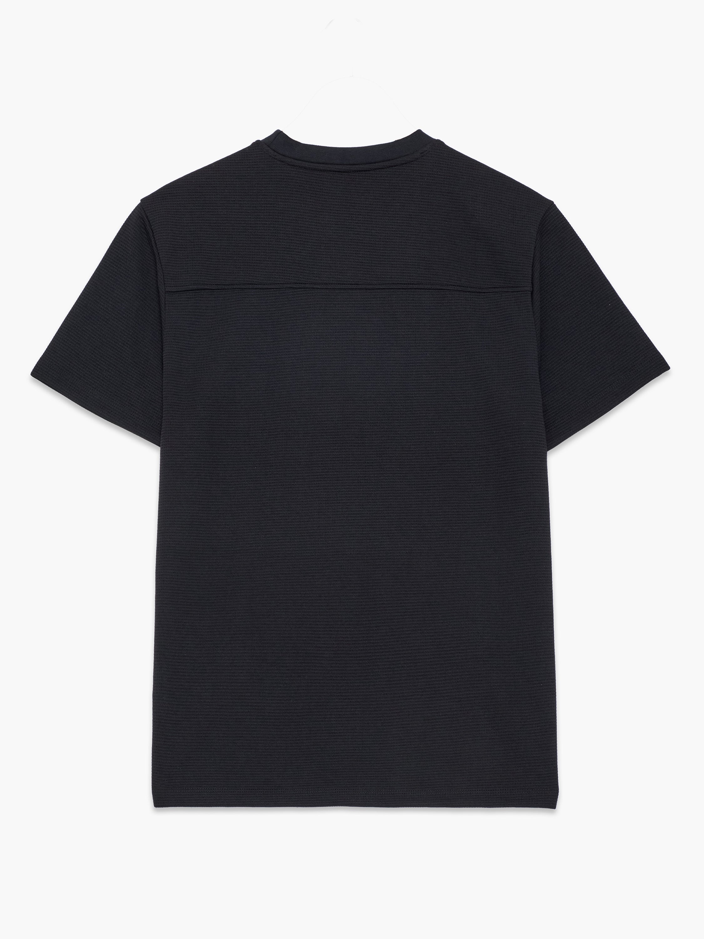 Short Sleeve Black Waffle Jersey T-Shirt